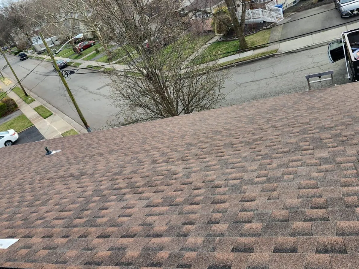 Complex angled roof with custom flashing